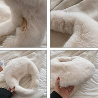 Fur Women's Small Half Bag Short Handle Clutch Handbags Luxurious Weddings