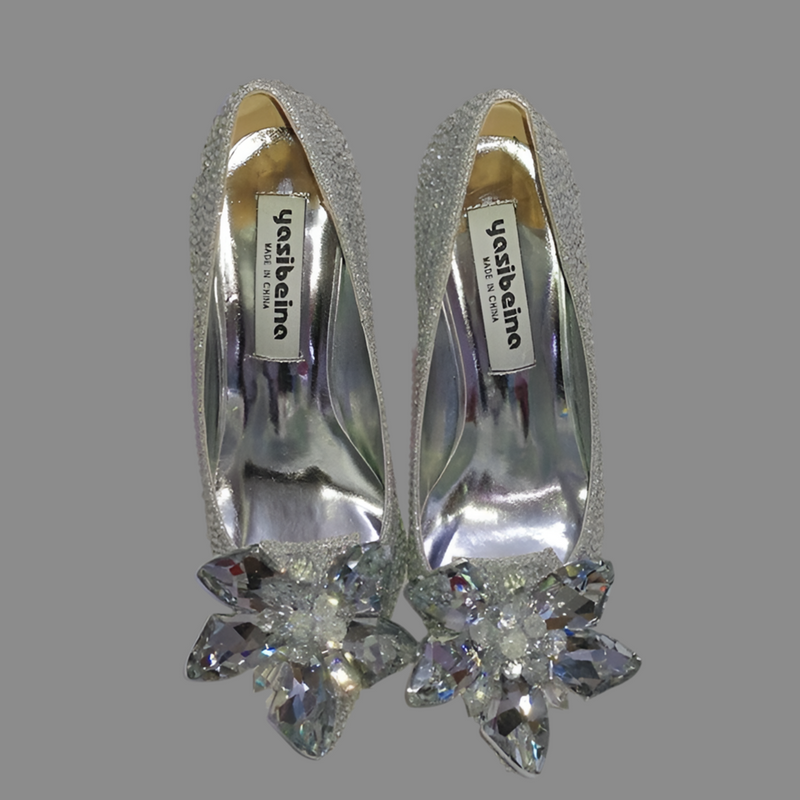 Cinderella Crystal Shoes Heels Bridal Shoes Luxurious Weddings