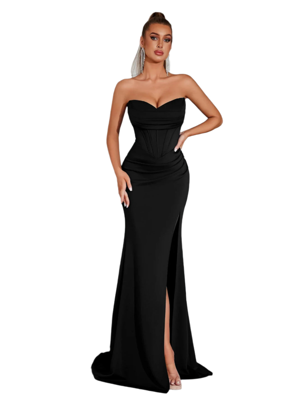 Sweetheart Neck Corset High Split Formal Dress Dresses Luxurious Weddings