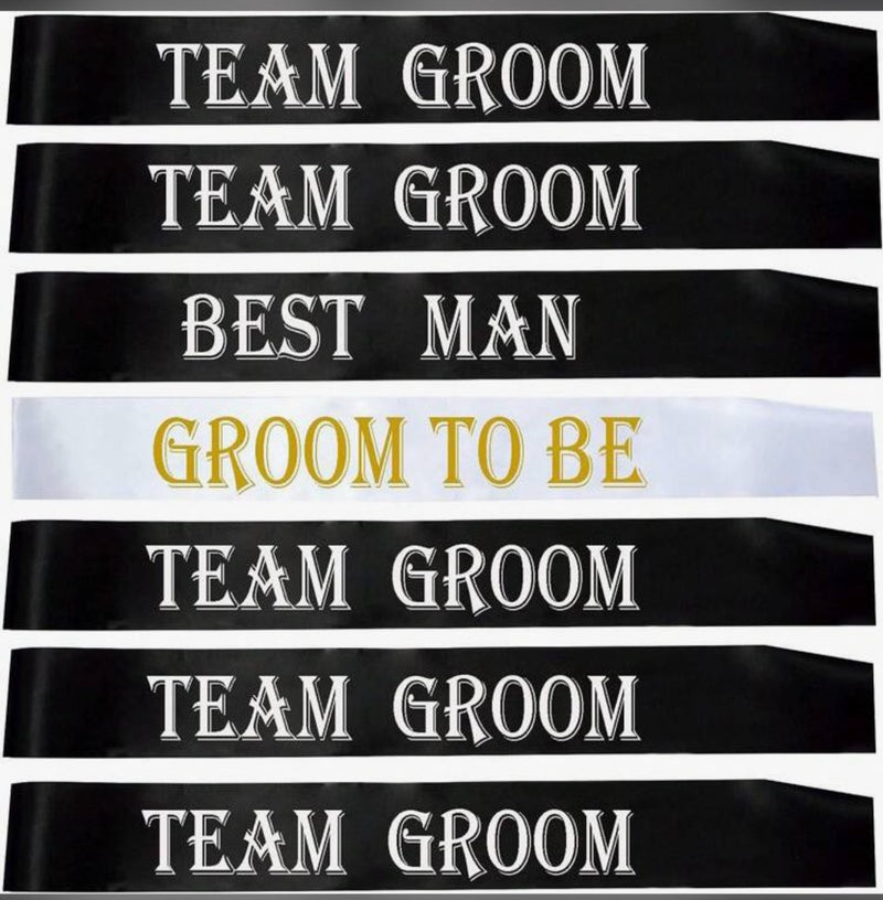 Bachelor Party Sashes Bachelor sashes Luxurious Weddings
