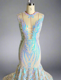 Custom Sparkly Evening Dresses Sequins