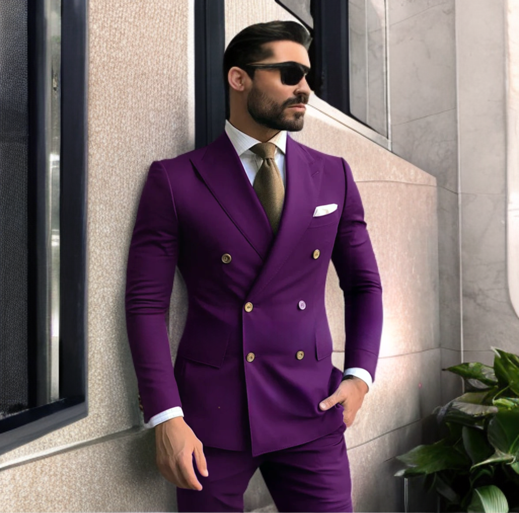 Man in a purple suit