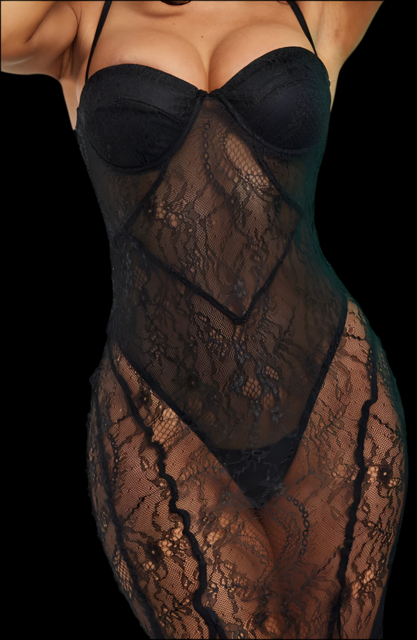 Ultra Sexy Lace Night Dress for Women