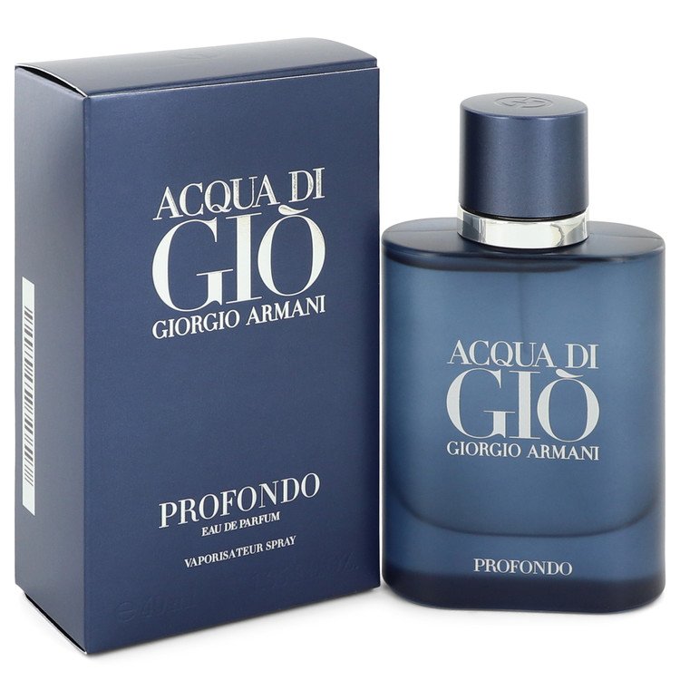 Acqua Di Gio Profondo Eau De Parfum Spray by Giorgio Armani 40 ml, luxury men's perfume and fragrance.