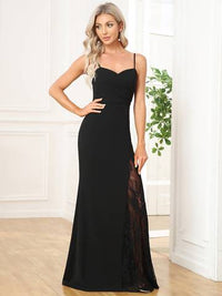 Sexy Spaghetti Straps V Neck Fishtail Evening Dresses Luxurious Weddings