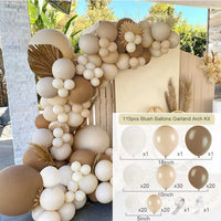 Apricot Brown Balloons Garland Arch Kit Baby Shower Wedding Supplies Birthday Party Decoration Latex Balloon Garland Background Balloon Garlands