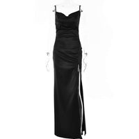 French Ladies Long Dress Backless Slit Dress Maxi Dress Luxurious Weddings