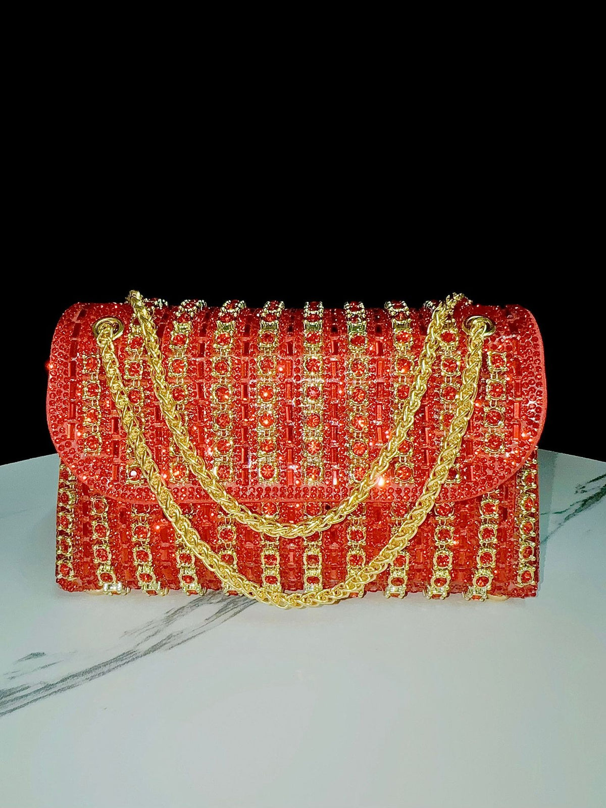 Socialite Diamond Handbag with Diamond Inlaid Chain Handbags Luxurious Weddings