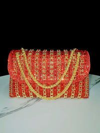 Socialite Diamond Handbag with Diamond Inlaid Chain Handbags Luxurious Weddings