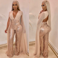 Sequin Evening Jumpsuit Luxurious Weddings