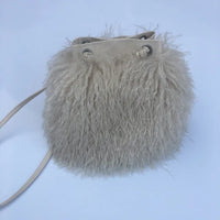 Long Fur Wool Bucket Bag Handbags Luxurious Weddings