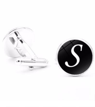 A-Z Single Alphabet Cufflinks cufflinks Luxurious Weddings