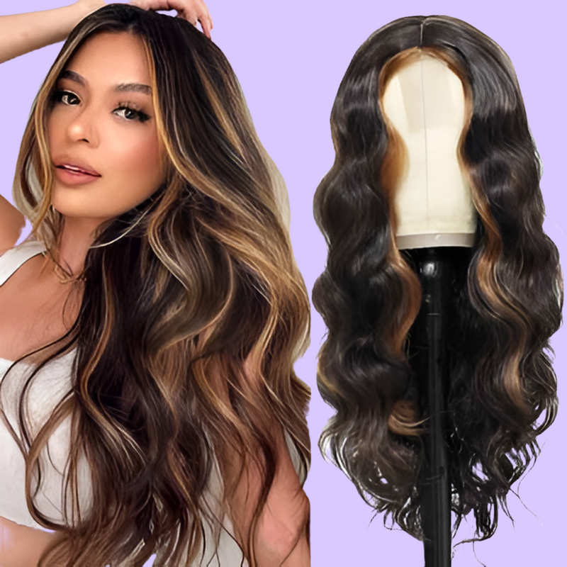 Small Lace Front Wig Headsets with Intermediate Color Lace Front Wig Luxurious Weddings