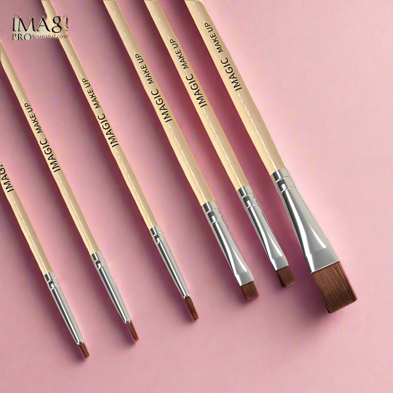 Make-up-Pinsel, 6 Stück, Log Pole, bemalter Nail Art-Make-up-Pinsel 