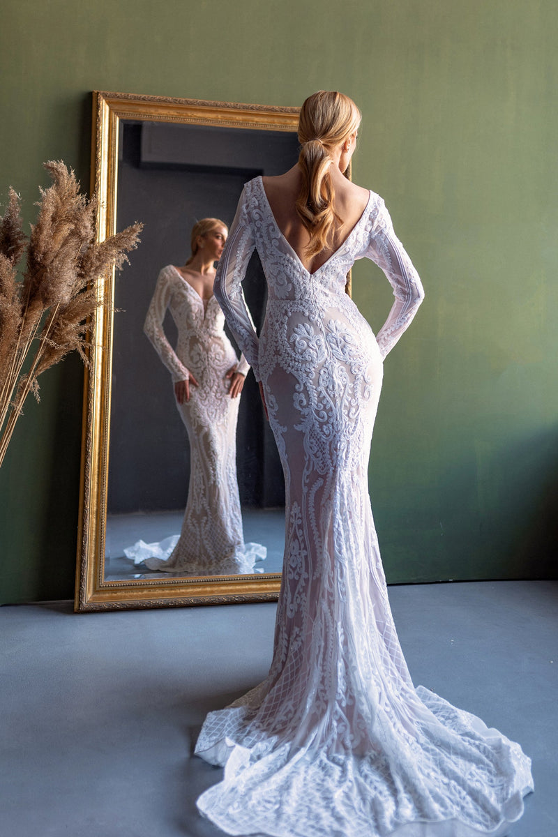 Tina Holly Sequin Mermaid Dress Wedding Dress Luxurious Weddings