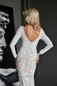 Tina Holly – Langärmliges Paillettenkleid