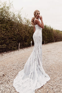 Tina Holly Long Mermaid Fitted Gown Wedding dress Luxurious Weddings