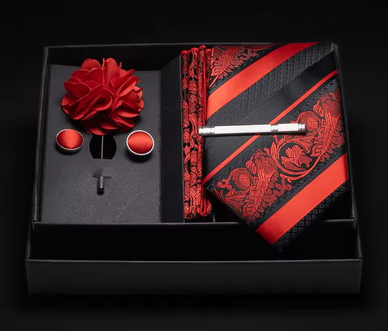 100% Silk Tie + Cufflinks Set | 42 Neckties Luxurious Weddings