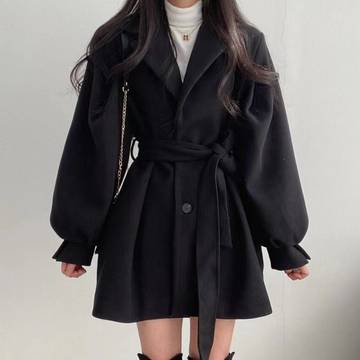 Hepburn style Woolen Coat Luxurious Weddings