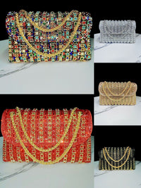Socialite Diamond Handbag with Diamond Inlaid Chain Handbags Luxurious Weddings