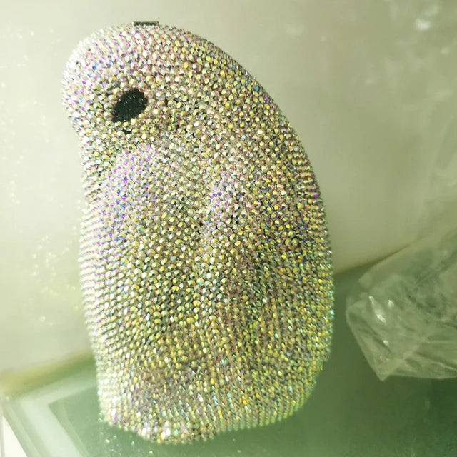 Designer Black Diamond Penguin Crystal Bag Handbags Luxurious Weddings