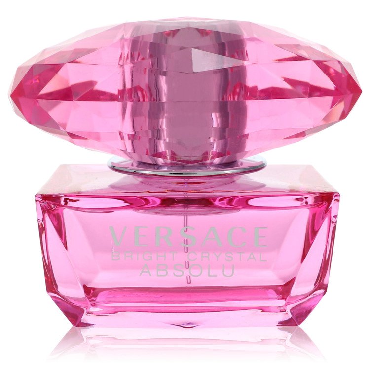 Bright Crystal Absolu Eau De Parfum Spray (unboxed) by Versace 50 ml perfume bottle showcasing luxurious fragrance.