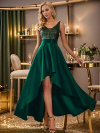 Women's Backless Sparkly Prom Dresses Dresses Luxurious Weddings