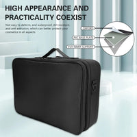 Large Capacity Beauty Nail Tool Storage Box Makeup Case Professional Cosmetic Organizer Adjustable 3 Layers Makeup Case