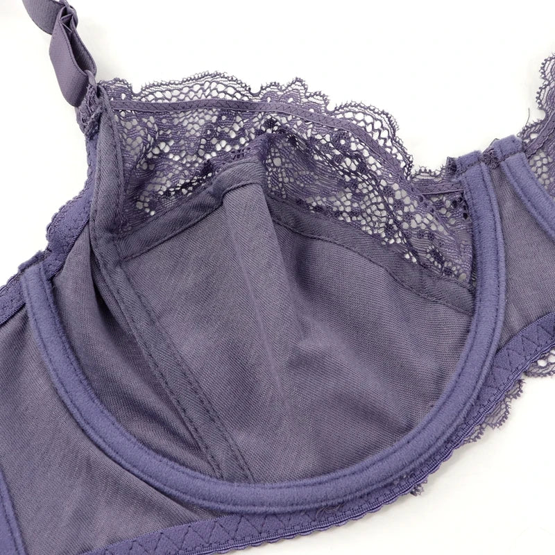 Bra Set for Women Floral Lace Underwear Set Ultra Thin Lingerie Set lingerie plus size