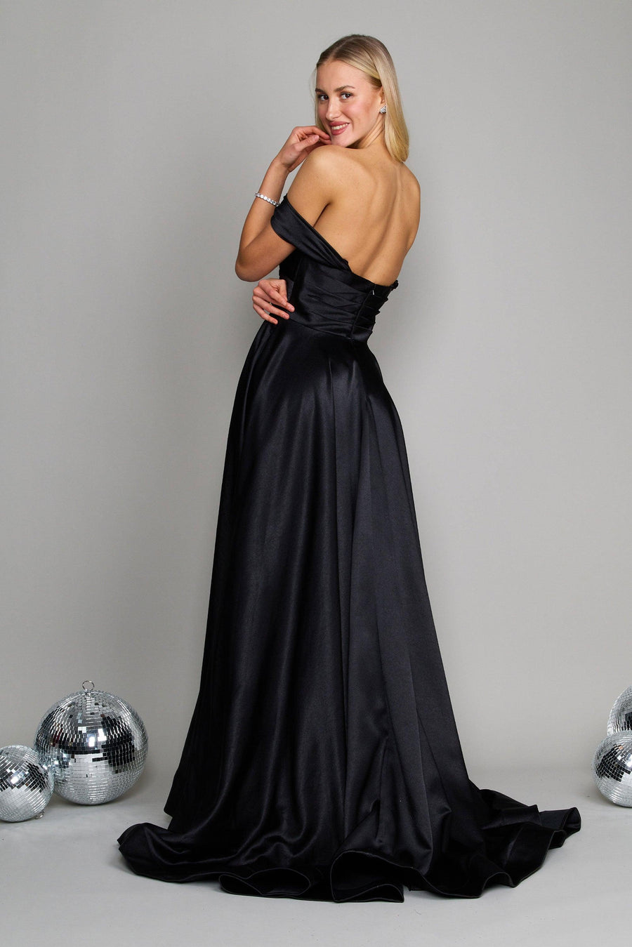 Black Lace Ball Gown – Strapless Formal Dress with Full Skirt Maxi Dress Luxurious Weddings