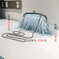 Feather Evening Crossbody Bag Pearl Handbags Luxurious Weddings
