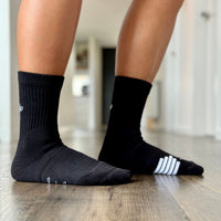 Organic Cotton Luxe Crew Sock - Stealth Black