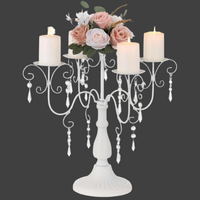 Vintage Iron Candle Holder - Table Centerpiece