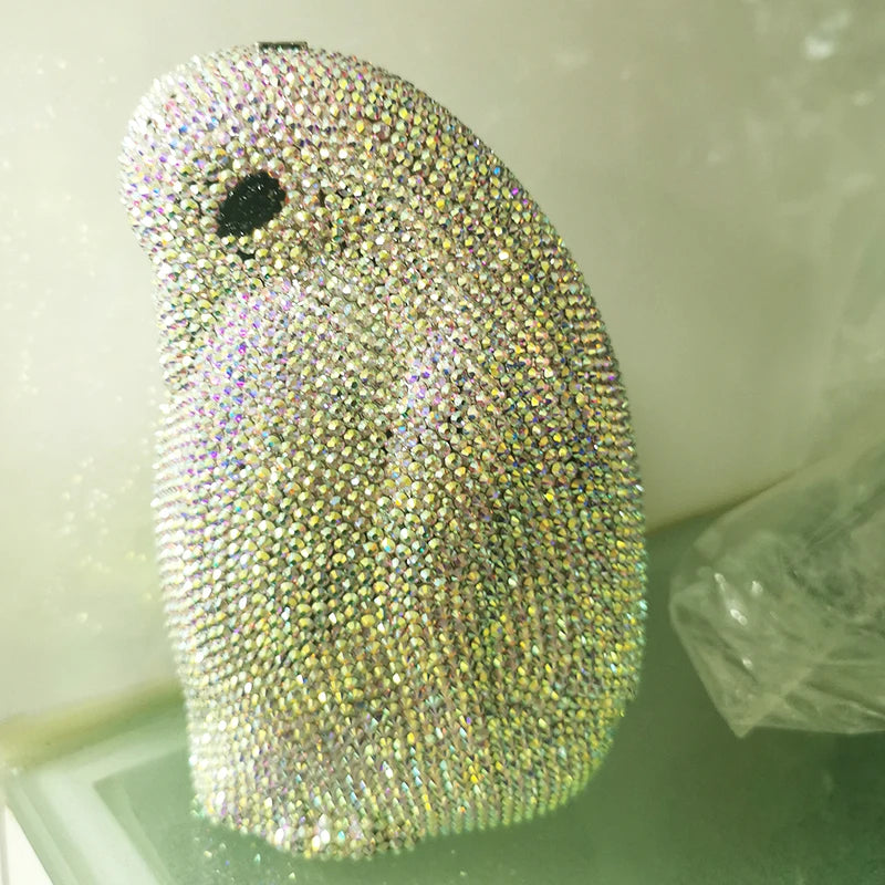 Designer Black Diamond Penguin Crystal Bag Handbags Luxurious Weddings