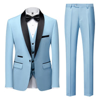 Groomsmen Wedding Suits Shawl Lapel Tuxedos Luxurious Weddings