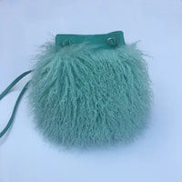 Long Fur Wool Bucket Bag Handbags Luxurious Weddings