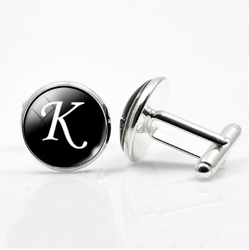 A-Z Single Alphabet Cufflinks cufflinks Luxurious Weddings