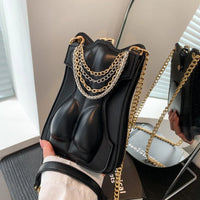 Chic Black Chain Handbags For Women's Messenger Bags Female Shoulder Bag Mobile Phone Bag Small Crossbody Wallet Handbags Luxurious Weddings