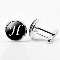 A-Z Single Alphabet Cufflinks cufflinks Luxurious Weddings