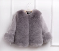 Girls Fur Coat Elegant Baby Girl Faux Fur Jackets Luxurious Weddings