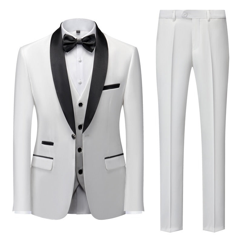 Groomsmen Wedding Suits Shawl Lapel Tuxedos Luxurious Weddings