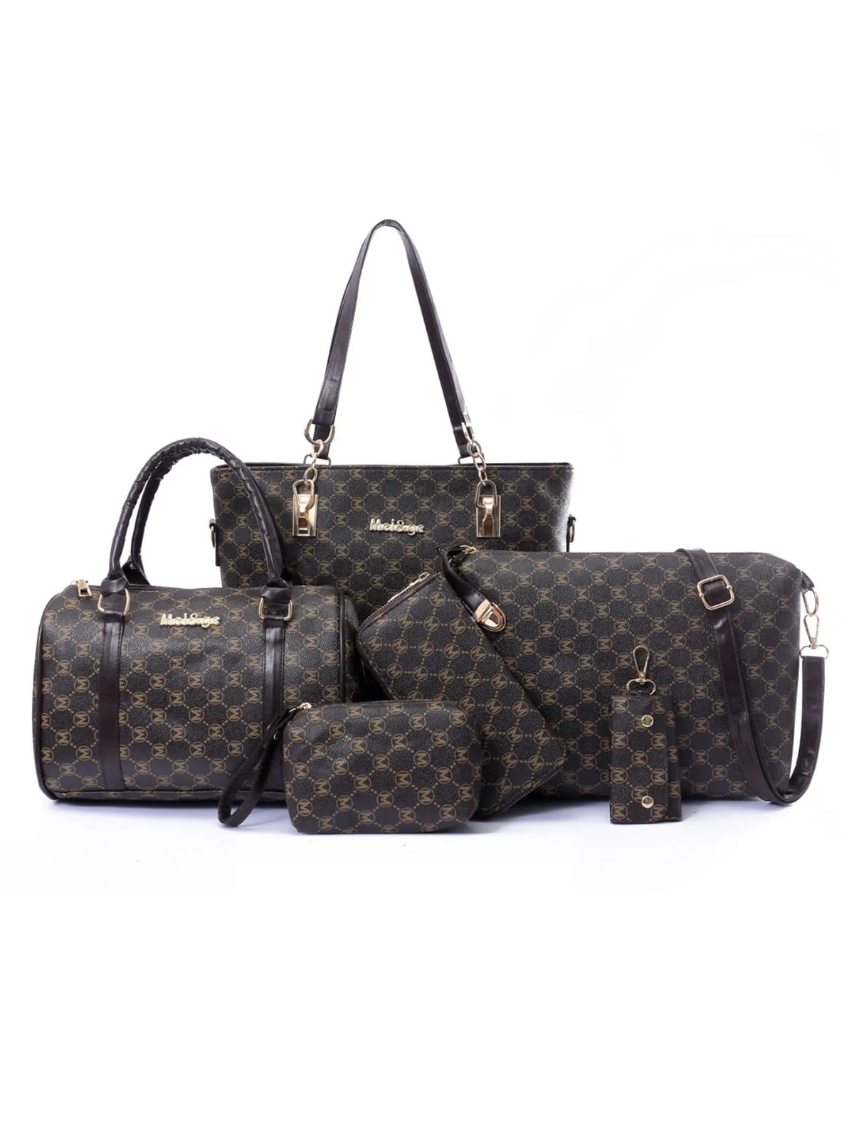Diamond Pattern 6-Piece Bag Set Women’s travel bags Luxurious Weddings