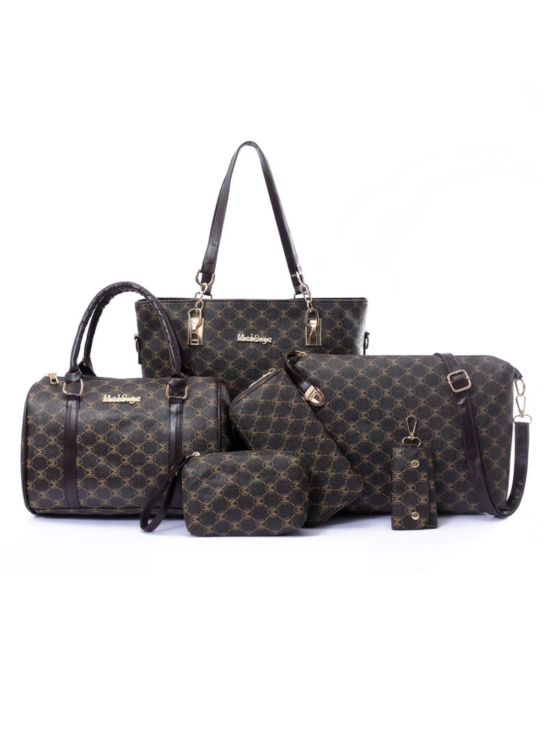 Diamond Pattern 6-Piece Bag Set Women’s travel bags Luxurious Weddings