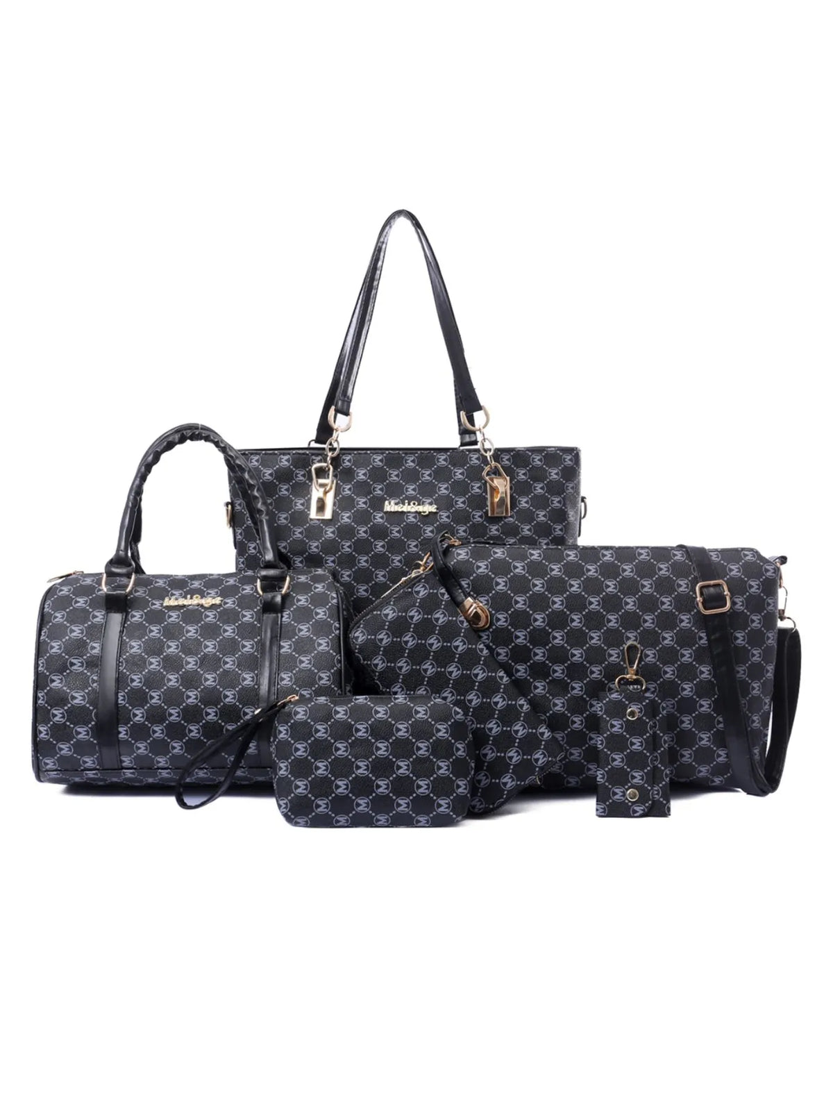 Diamond Pattern 6-Piece Bag Set Women’s travel bags Luxurious Weddings
