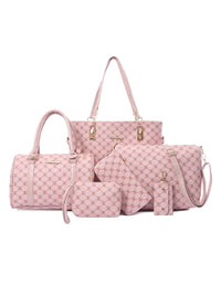 Diamond Pattern 6-Piece Bag Set Women’s travel bags Luxurious Weddings