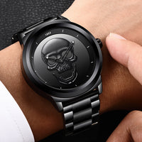 LIGE Simple Skull Stereoscopic Watch Watches Luxurious Weddings