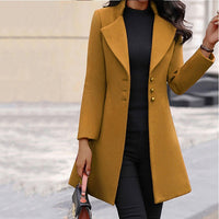 Mid length Slim Fit Women's Woolen Coat Women's Jacket Luxurious Weddings