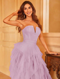 Mauve frill dress Luxurious Weddings Ball dresses NZ, formal Dresses, Cocktail Dresses, Party Dresses, Evening Dresses