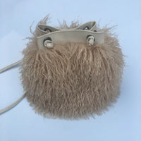 Long Fur Wool Bucket Bag Handbags Luxurious Weddings
