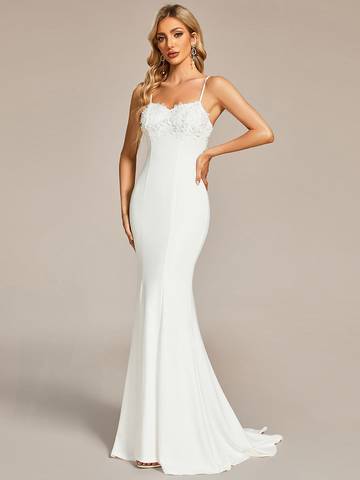 Gorgeous Mermaid Spaghetti Straps Wedding Dresses Luxurious Weddings